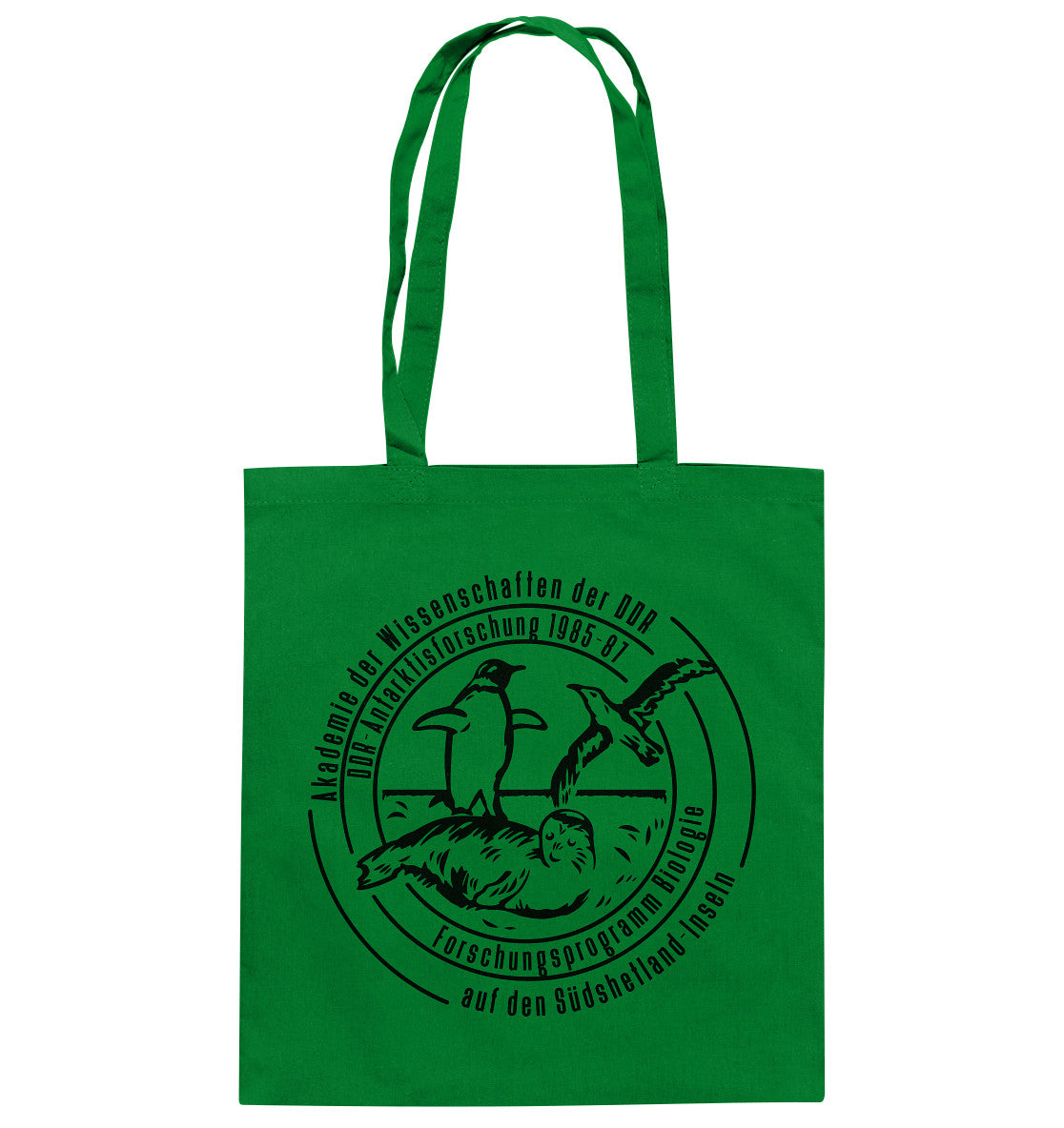 DDR Ostalgie Baumwolltasche • ANTARKTISFORSCHUNG DER DDR - 1985-1987 - POSTSTEMPEL