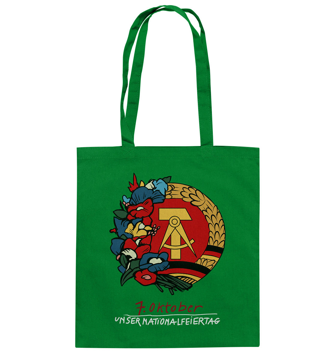 DDR Ostalgie Baumwolltasche • 7. OKTOBER - DDR-NATIONALFEIERTAG