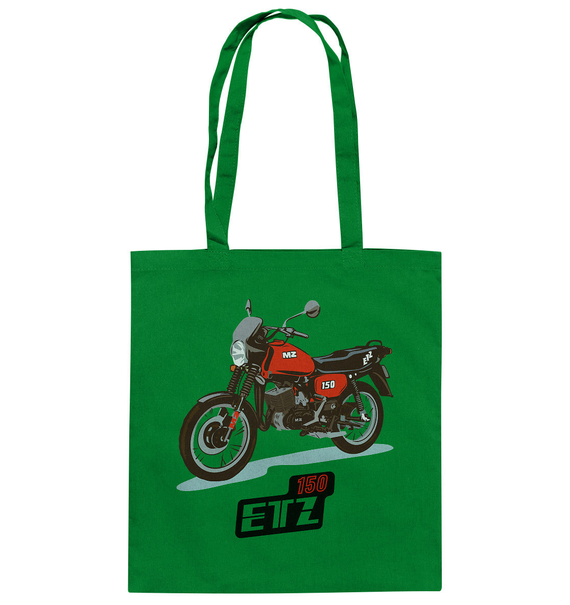 DDR Ostalgie Baumwolltasche • MZ ETZ 150 ROT (ORIGINAL DDR-PLAKAT)
