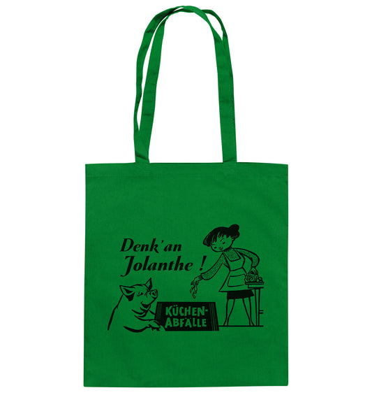 DDR Ostalgie Baumwolltasche • DENK' AN JOLANTHE! KÜCHENABFÄLLE - ORIGINAL ILLUSTRATION