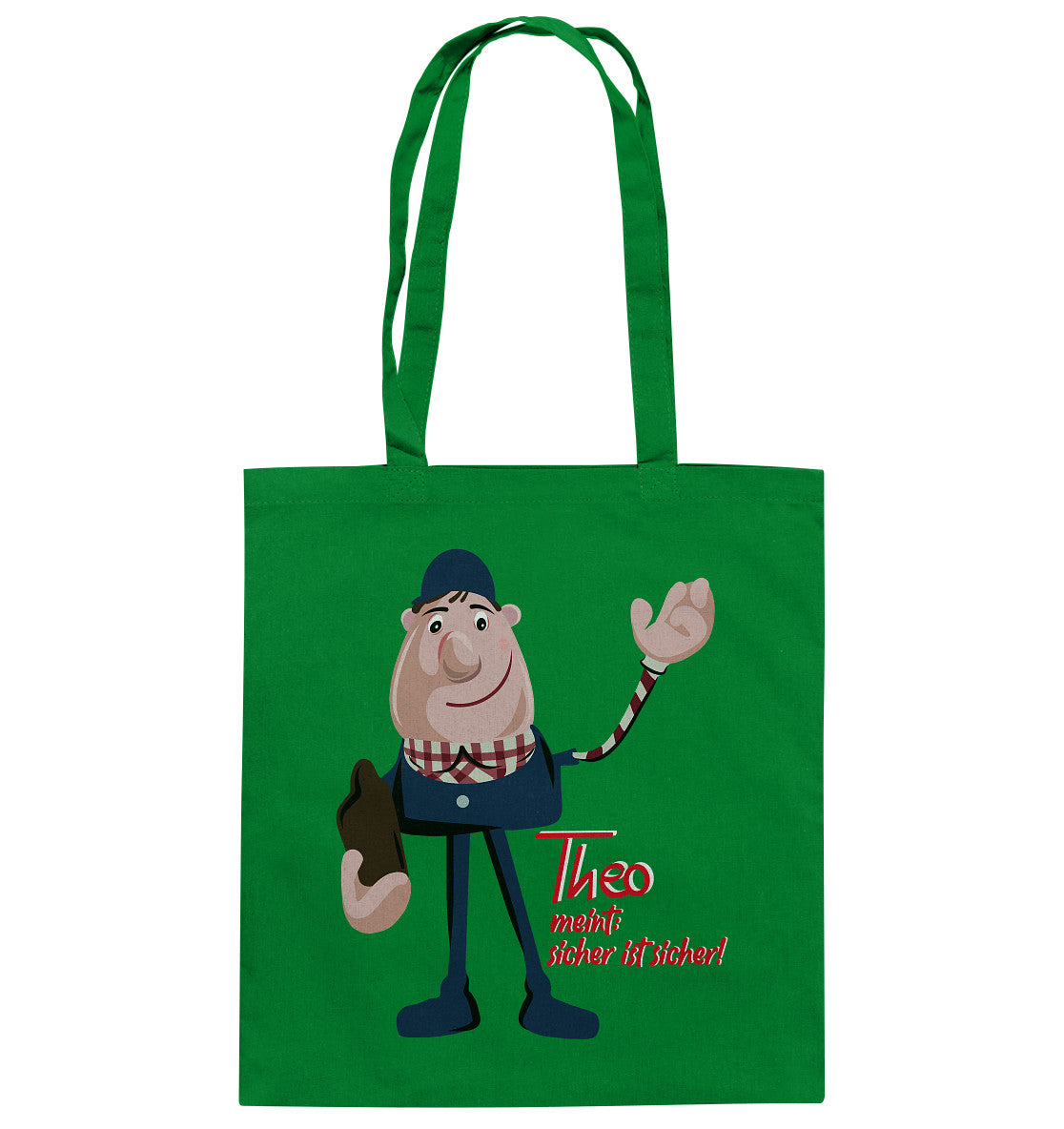 DDR Ostalgie Baumwolltasche • ARBEITSSCHUTZ THEO - SICHER IST SICHER