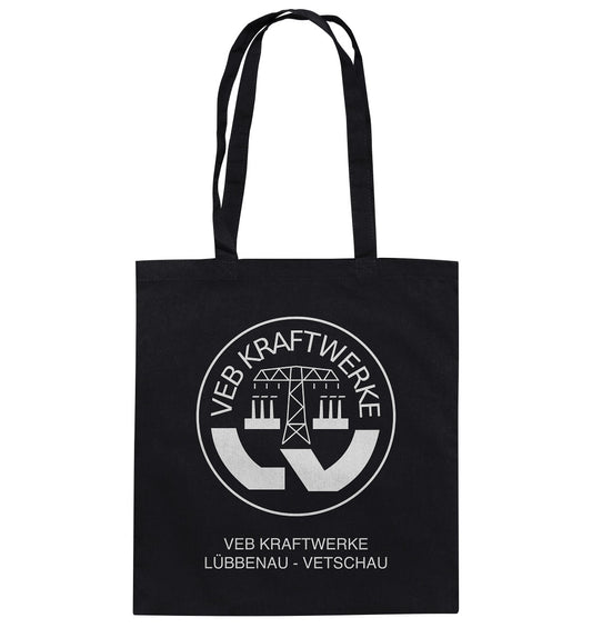DDR Ostalgie Baumwolltasche • VEB KRAFTWERKE LÜBBENAU-VETSCHAU