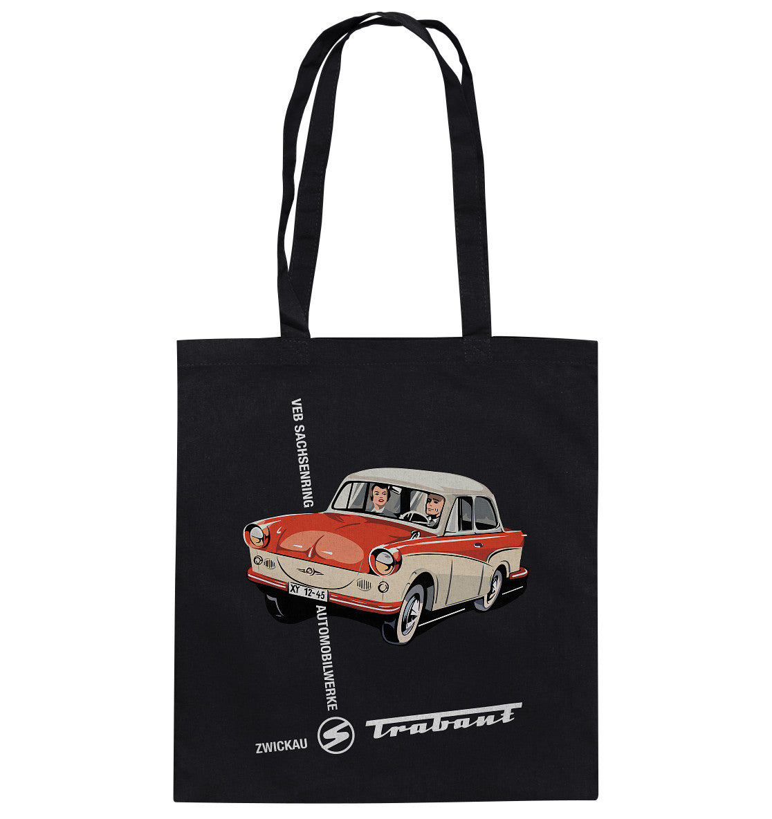 DDR Ostalgie Baumwolltasche •  VEB SACHSENRING ZWICKAU