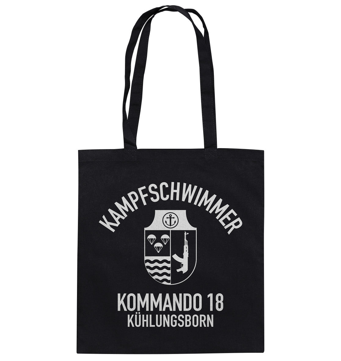 DDR Ostalgie Baumwolltasche • DDR KAMPFSCHWIMMER KÜHLUNGSBORN - dunkel