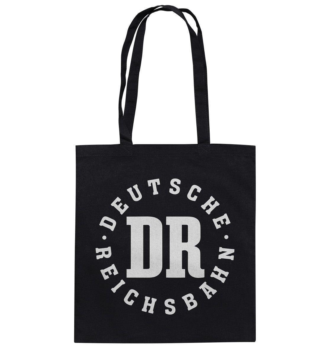 DDR Ostalgie Baumwolltasche • DR - DEUTSCHE REICHSBAHN - DUNKEL
