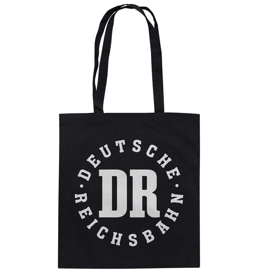 DDR Ostalgie Baumwolltasche • DR - DEUTSCHE REICHSBAHN - DUNKEL