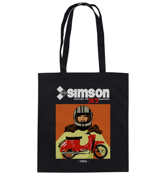 DDR Ostalgie Baumwolltasche • SIMSON SCHWALBE KR51-2 (1964)