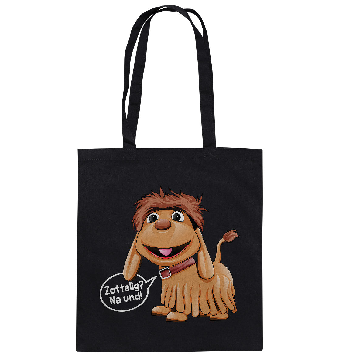 BAUMWOLLTASCHE • UNSER SANDMÄNNCHEN - MOPPI - ZOTTELIG? NA UND!