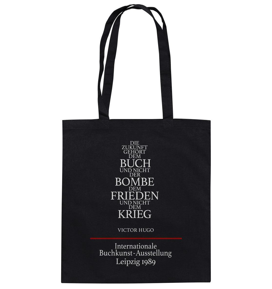 DDR Ostalgie Baumwolltasche • BUCHKUNST-AUSSTELLUNG LEIPZIG 1989
