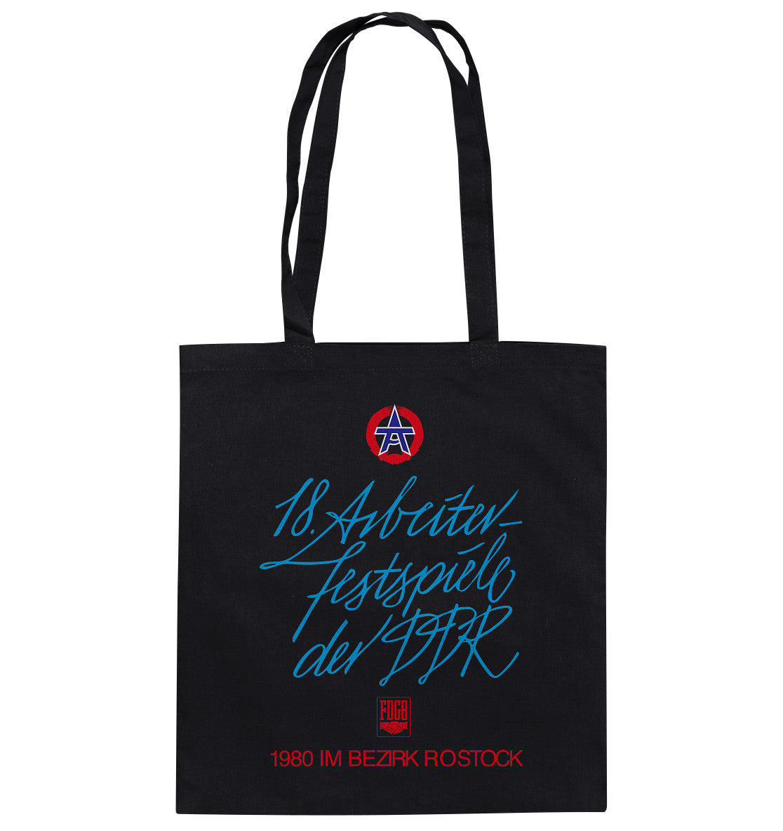 DDR Ostalgie Baumwolltasche • ARBEITERFESTSPIELE DER DDR ROSTOCK 1980