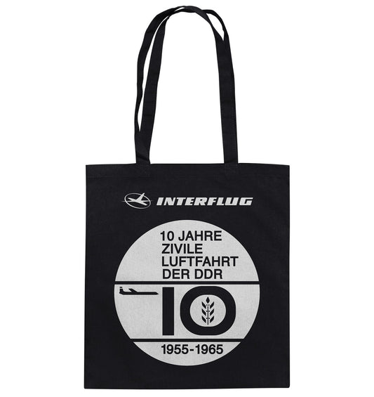 DDR Ostalgie Baumwolltasche • 10 JAHRE INTERFLUG