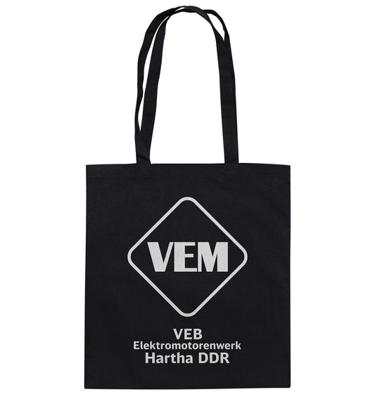 DDR Ostalgie Baumwolltasche • VEB ELEKTROMOTORENWERK HARTHA DDR