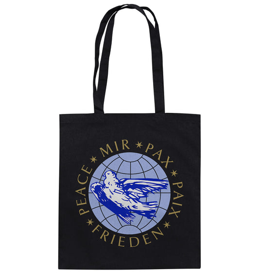 DDR Ostalgie Baumwolltasche • PEACE, MIR, PAX, PAIX, FRIEDEN - DDR-ERSTTAGSBRIEF