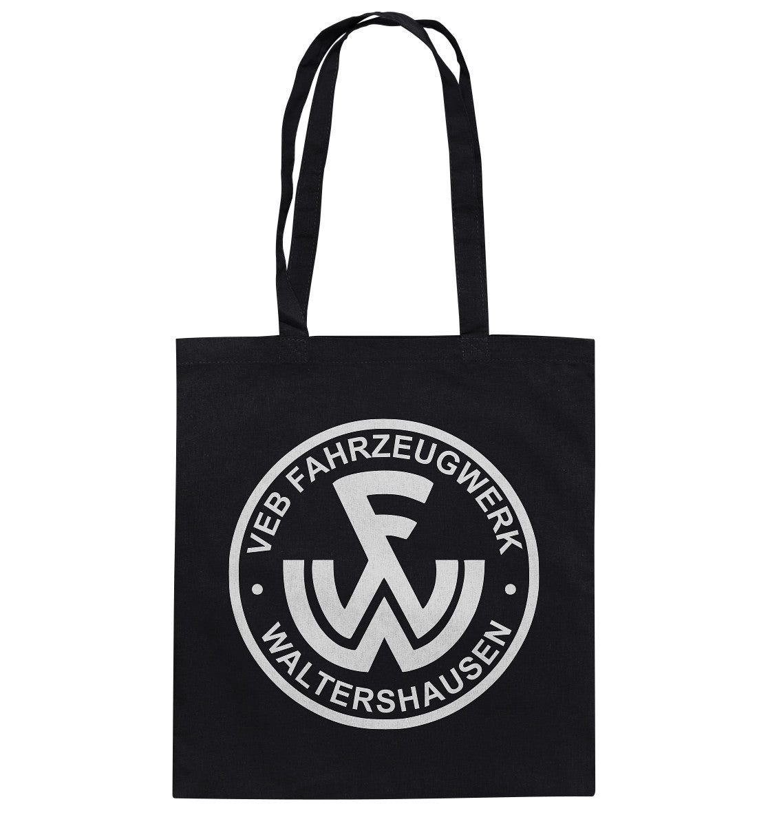 DDR Ostalgie Baumwolltasche • VEB FAHRZEUGWERK WALTERSHAUSEN - dunkel