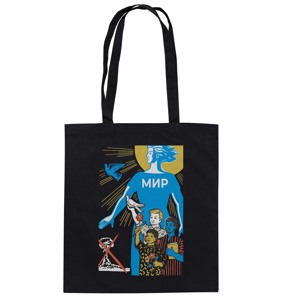 DDR Ostalgie Baumwolltasche • MIR - FRIEDEN (ORIGINAL-PLAKAT)