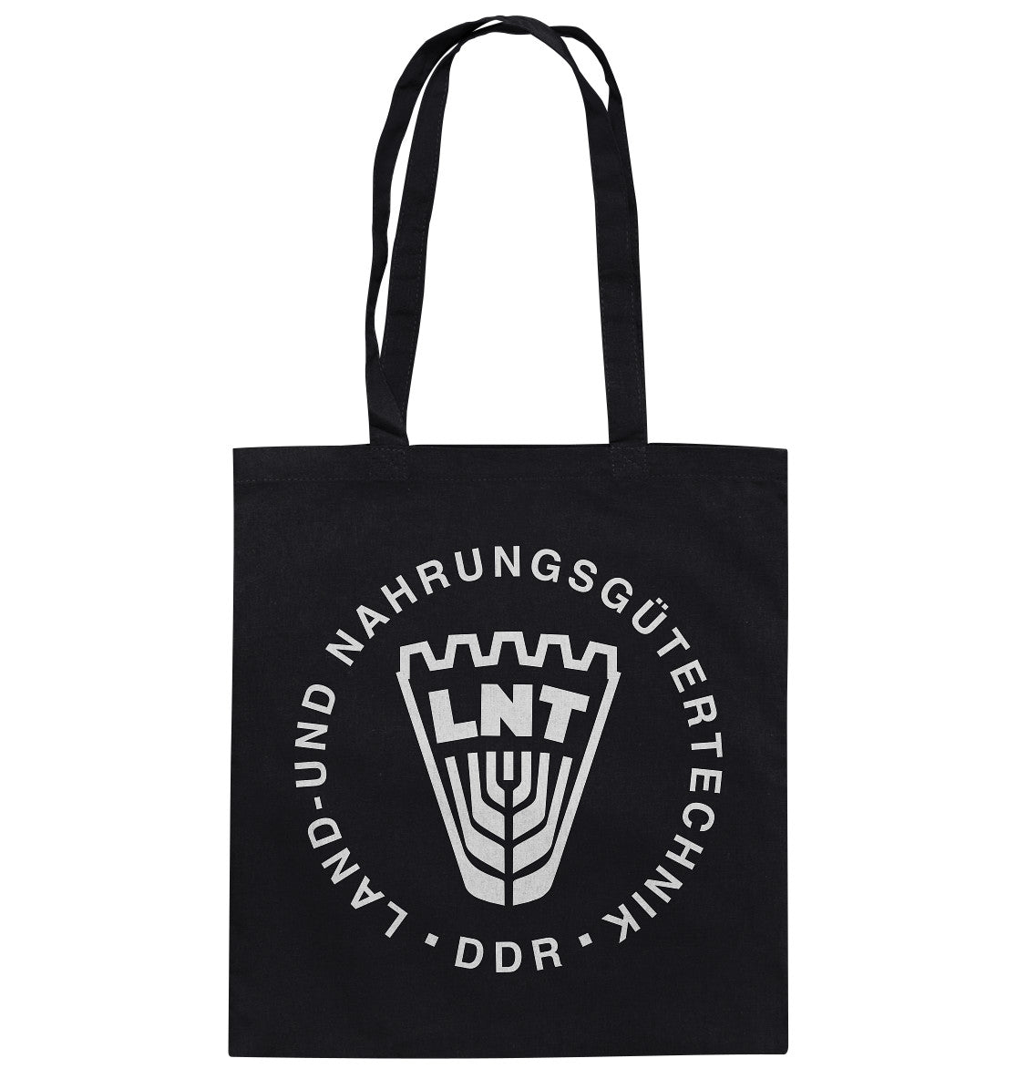 DDR Ostalgie Baumwolltasche • DDR LAND- UND NAHRUNGSGÜTERTECHNIK