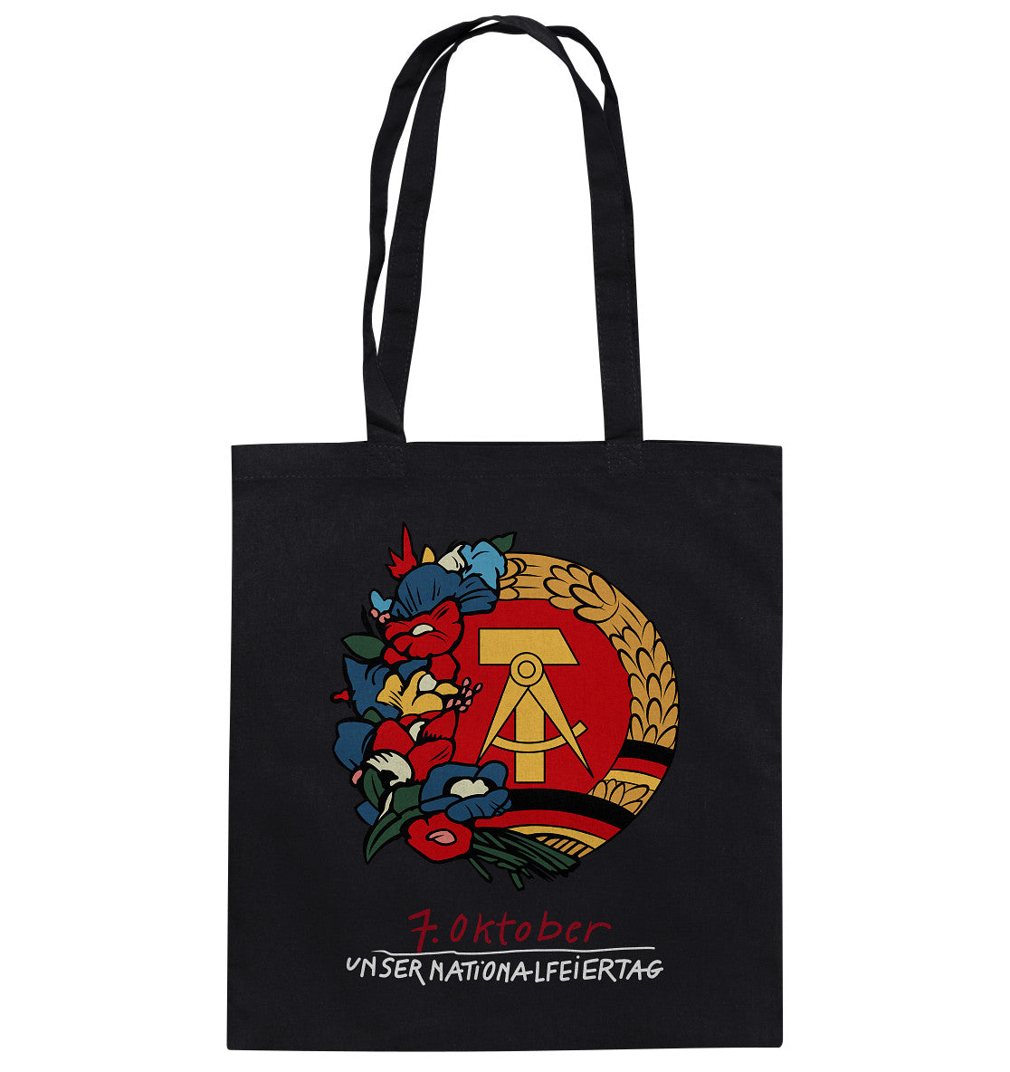 DDR Ostalgie Baumwolltasche • 7. OKTOBER - DDR-NATIONALFEIERTAG