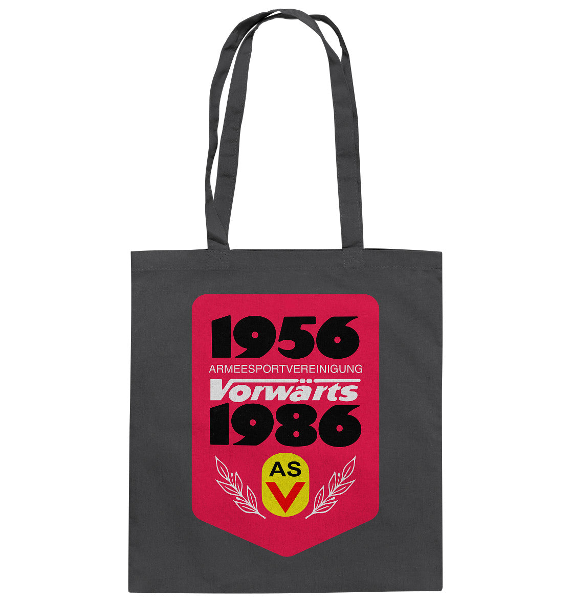 DDR Ostalgie Baumwolltasche • ARMEESPORTVEREINIGUNG VORWÄRTS 1956-1986, BRUST BADGE