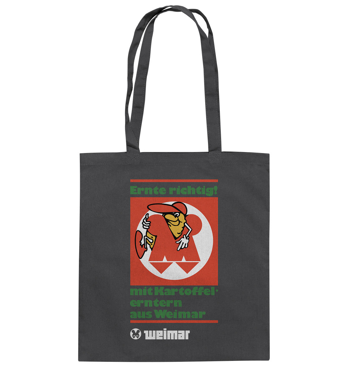 DDR Ostalgie Baumwolltasche • KARTOFFELERNTER AUS WEIMAR