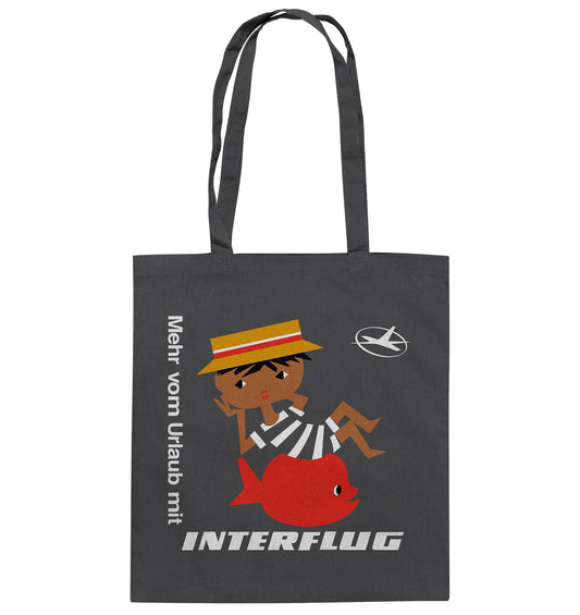 DDR Ostalgie Baumwolltasche • MEHR VOM URLAUB - MIT INTERFLUG