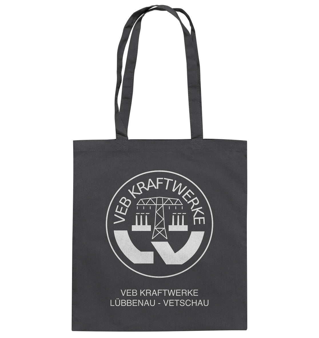 DDR Ostalgie Baumwolltasche • VEB KRAFTWERKE LÜBBENAU-VETSCHAU