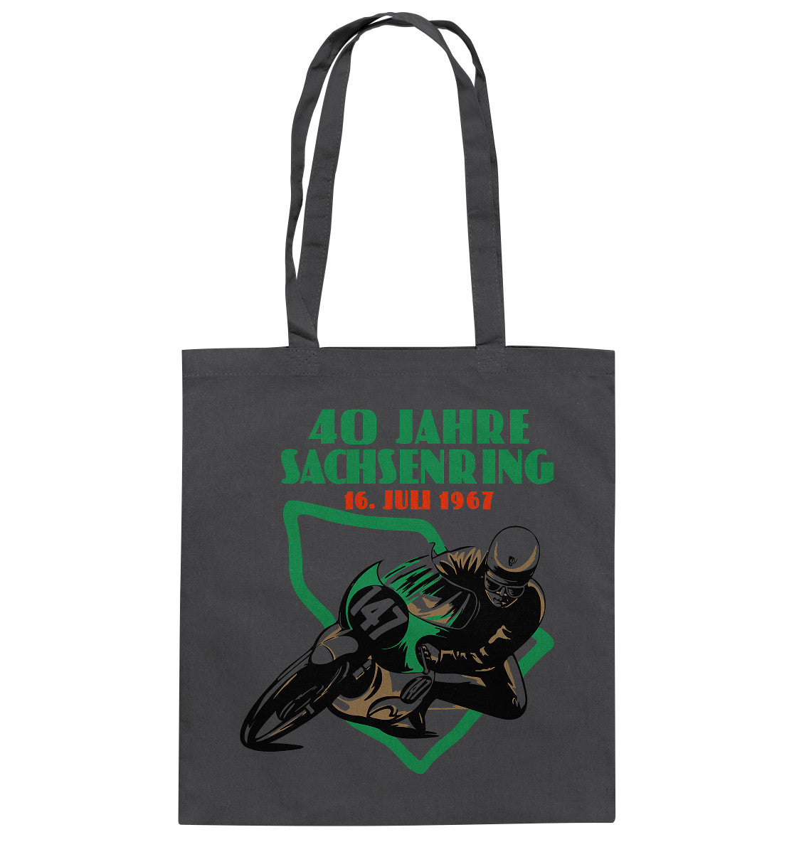 DDR Ostalgie Baumwolltasche • 40 JAHRE SACHSENRING 1967