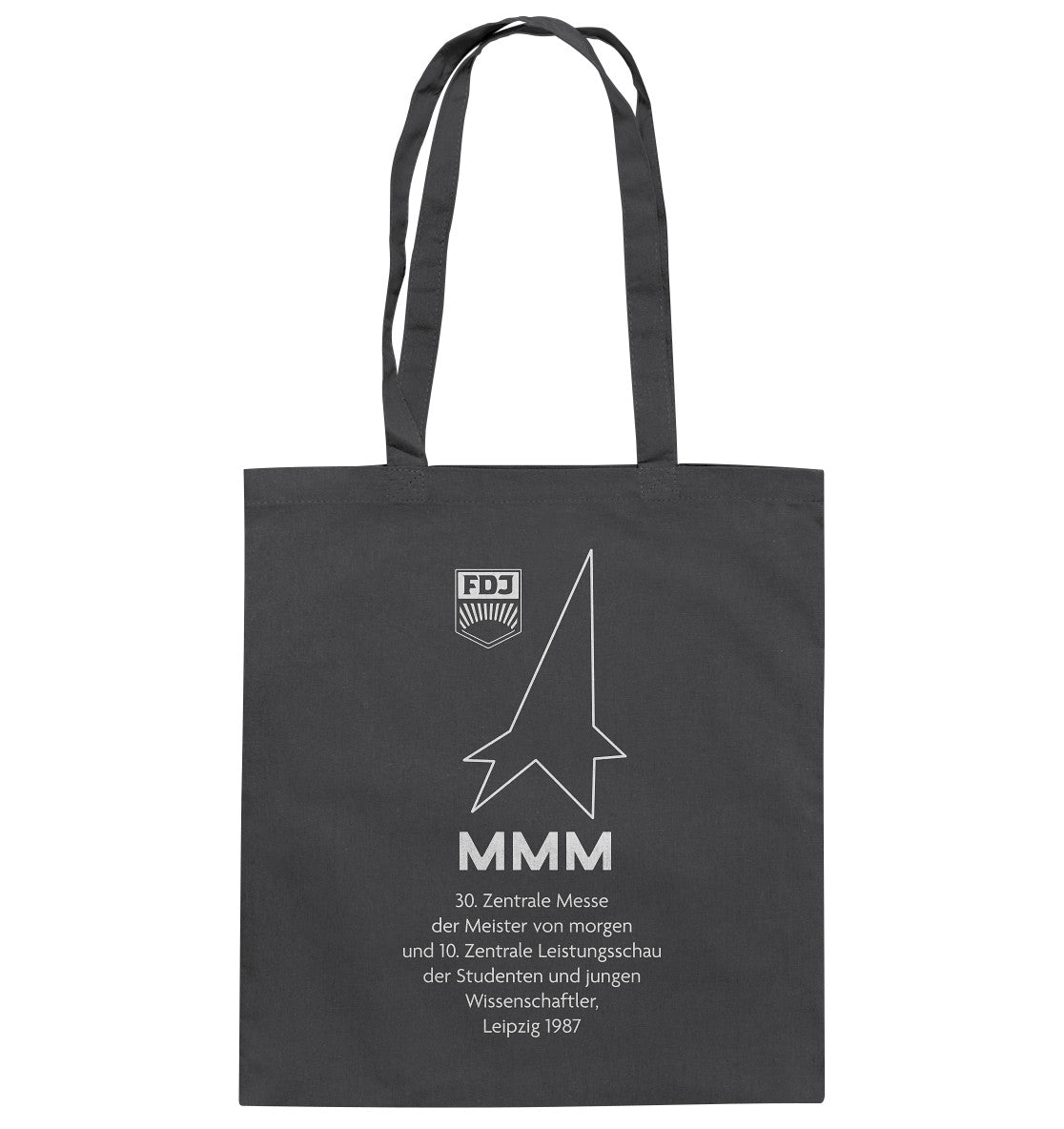 DDR Ostalgie Baumwolltasche • MESSE DER MEISTER VON MORGEN, LEIPZIG 1987