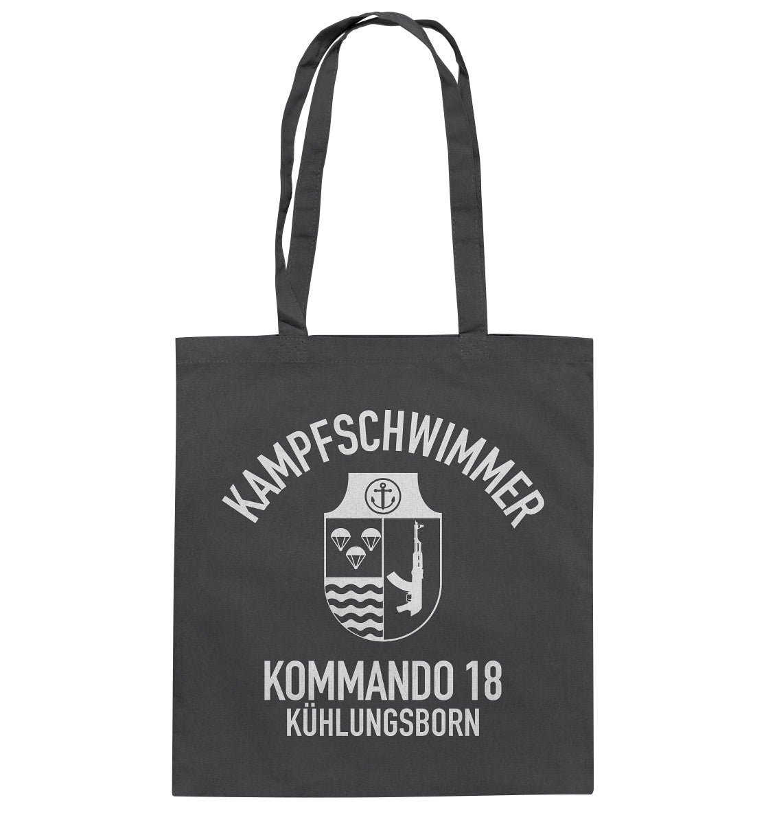 DDR Ostalgie Baumwolltasche • DDR KAMPFSCHWIMMER KÜHLUNGSBORN - dunkel