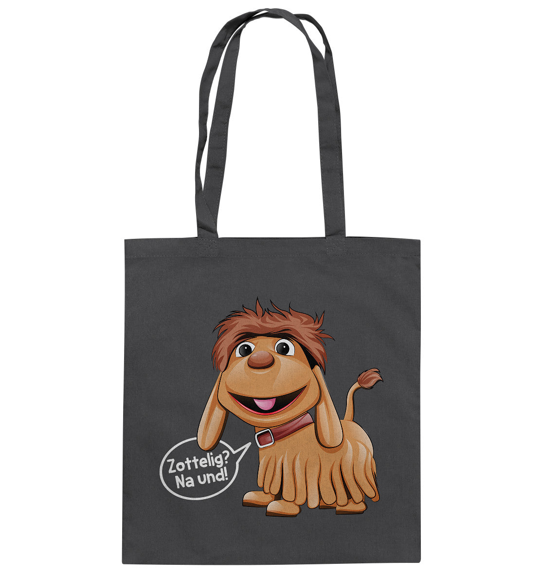 BAUMWOLLTASCHE • UNSER SANDMÄNNCHEN - MOPPI - ZOTTELIG? NA UND!