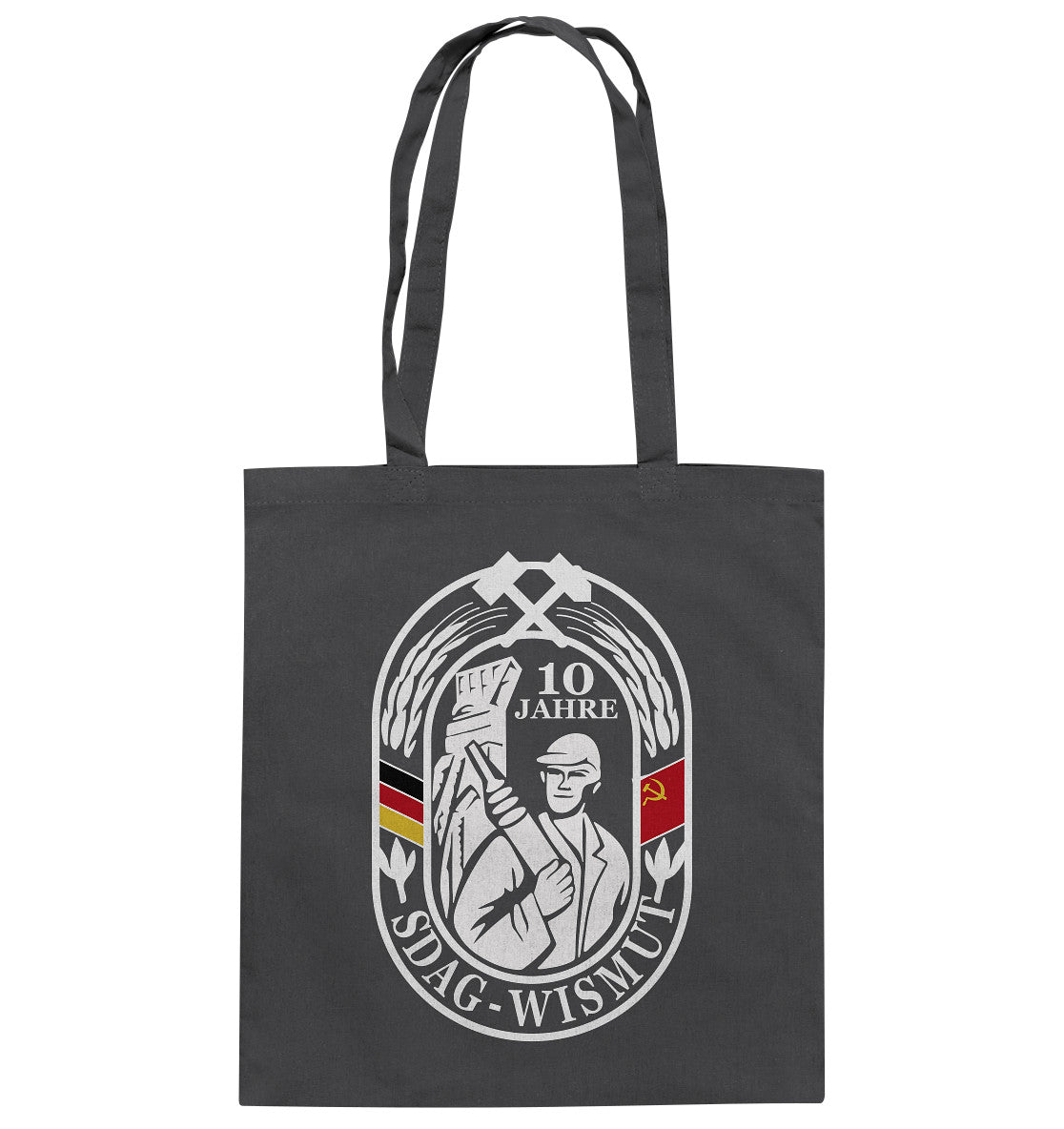 DDR Ostalgie Baumwolltasche • 10 JAHRE SDAG WISMUT