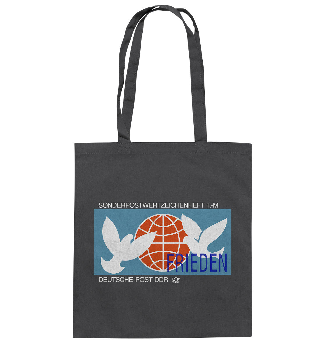 DDR Ostalgie Baumwolltasche • SONDERMARKE FRIEDEN - DDR
