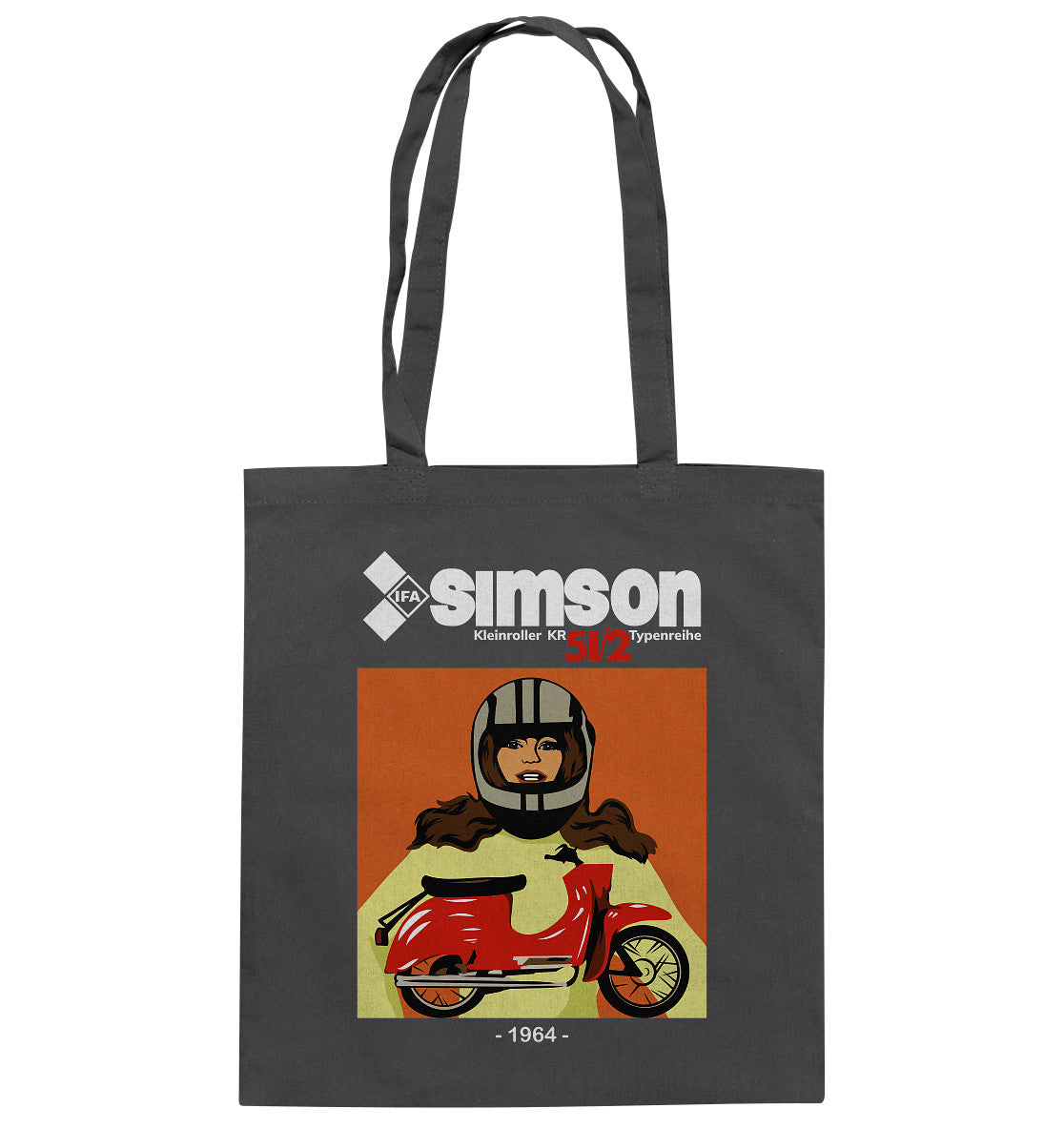 DDR Ostalgie Baumwolltasche • SIMSON SCHWALBE KR51-2 (1964)