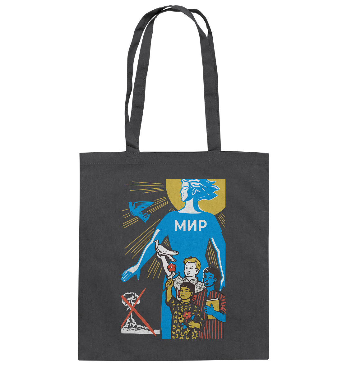 DDR Ostalgie Baumwolltasche • MIR - FRIEDEN (ORIGINAL-PLAKAT)