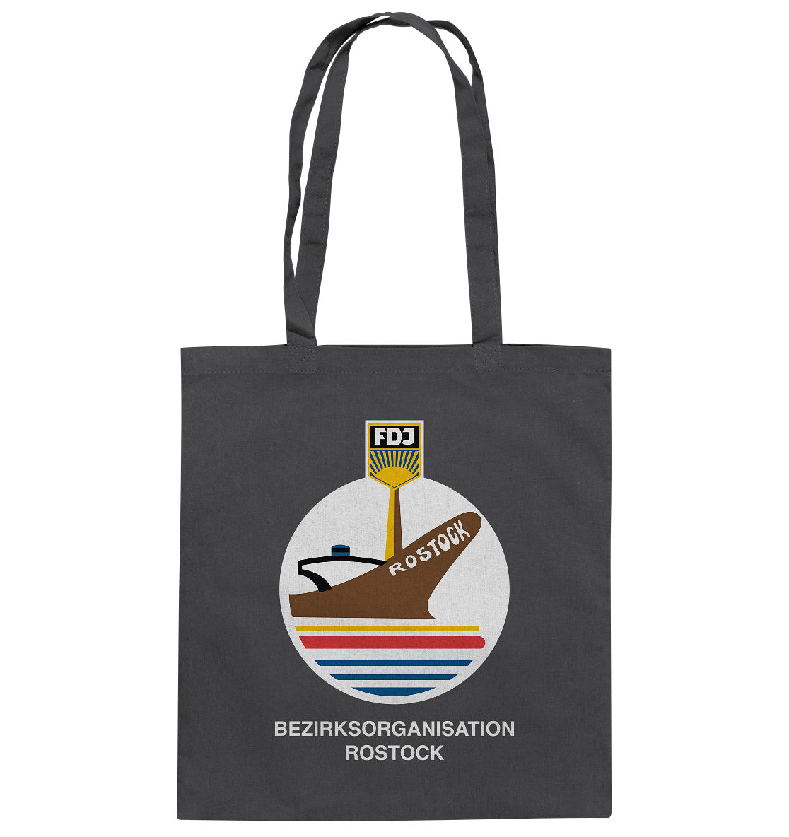 DDR Ostalgie Baumwolltasche • FDJ BEZIRKSORGANISATION ROSTOCK