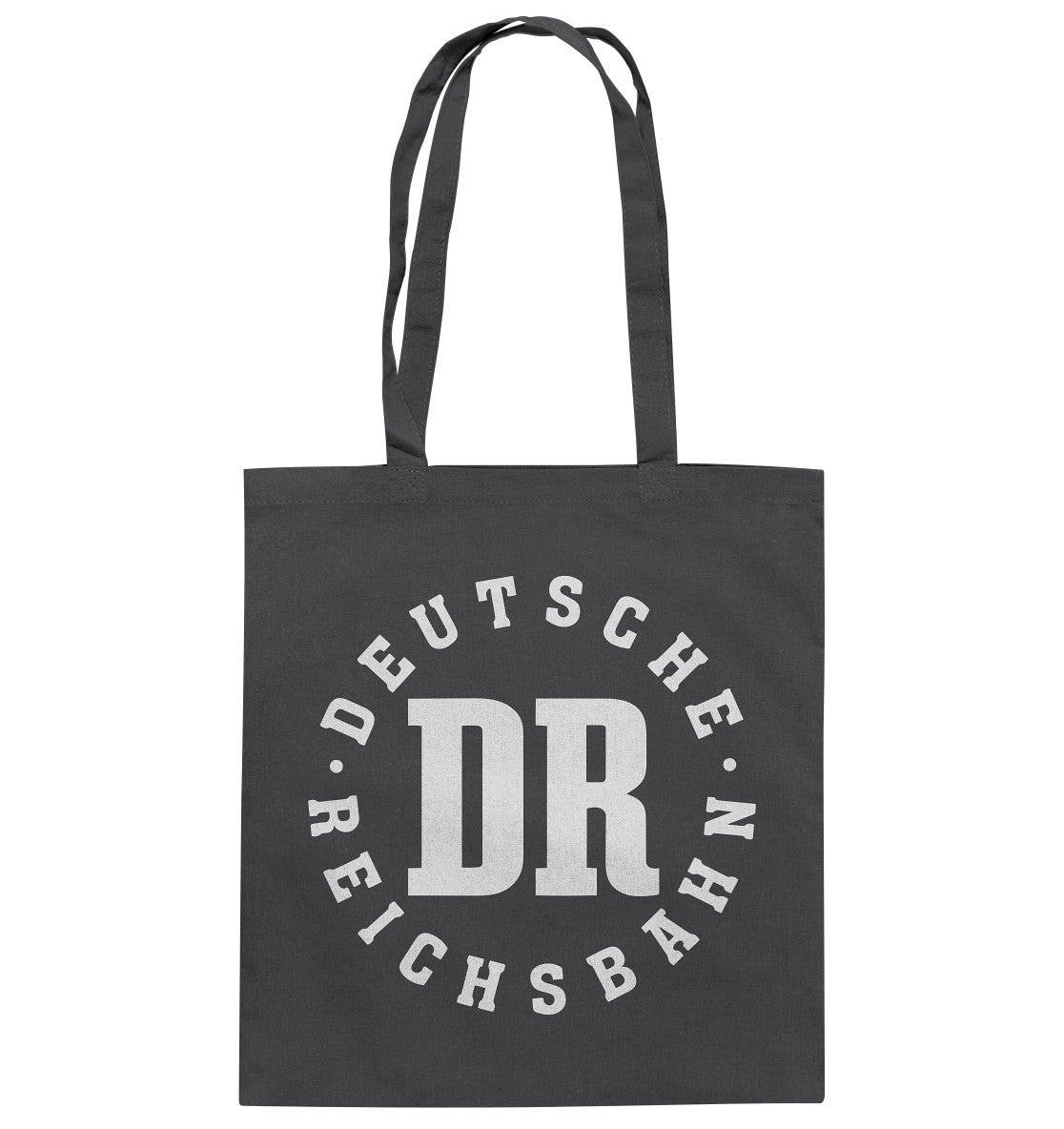 DDR Ostalgie Baumwolltasche • DR - DEUTSCHE REICHSBAHN - DUNKEL