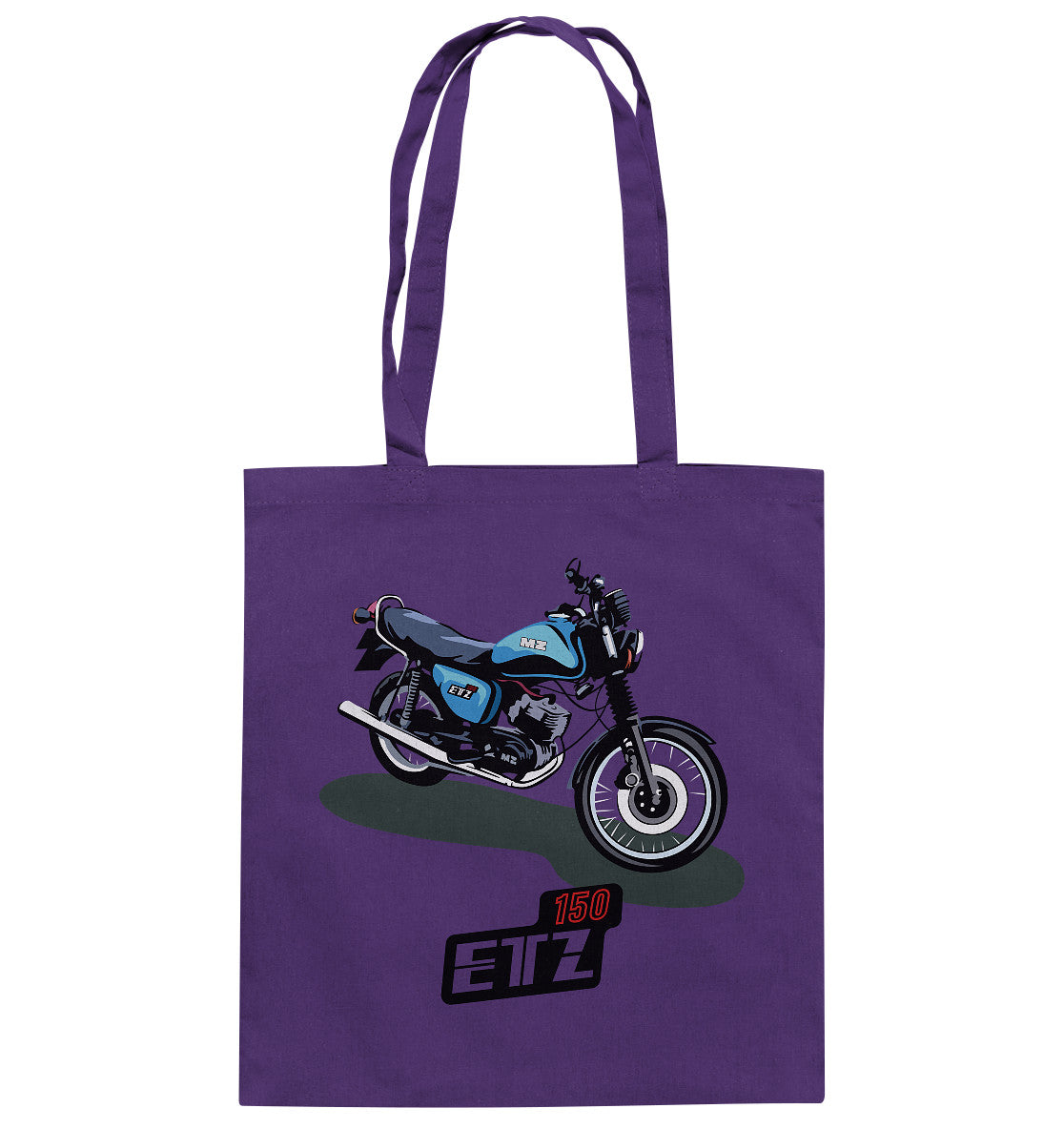 DDR Ostalgie Baumwolltasche • MZ ETZ 150 BLAU (ORIGINAL DDR-PLAKAT)