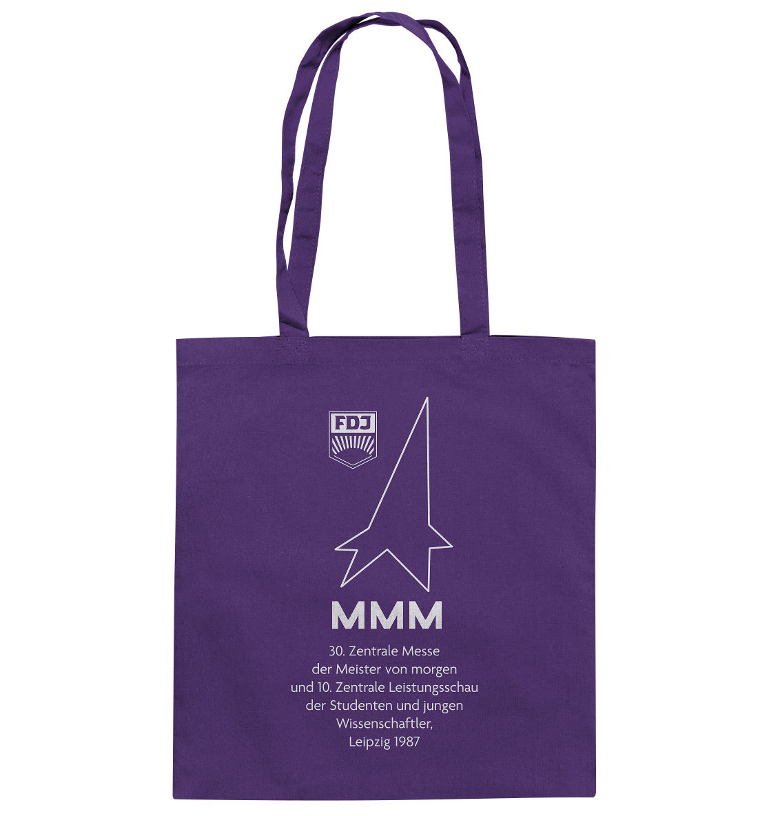 DDR Ostalgie Baumwolltasche • MESSE DER MEISTER VON MORGEN, LEIPZIG 1987