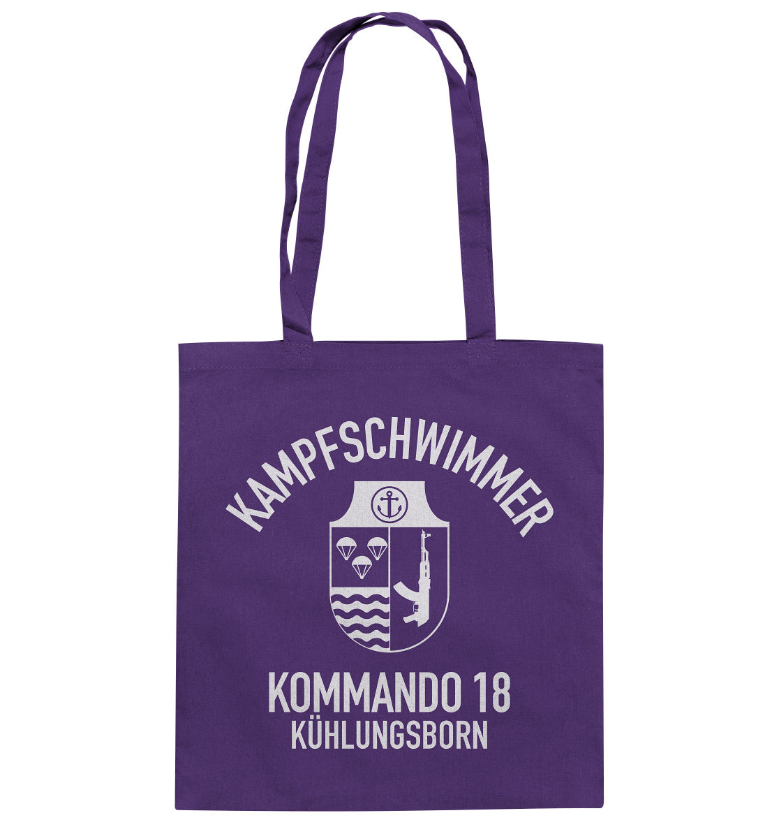 DDR Ostalgie Baumwolltasche • DDR KAMPFSCHWIMMER KÜHLUNGSBORN - dunkel
