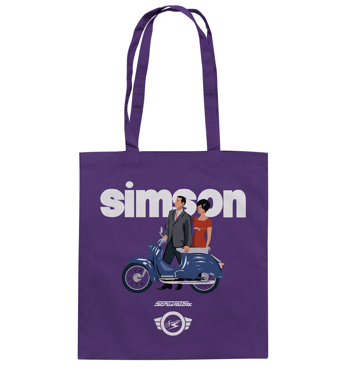 DDR Ostalgie Baumwolltasche • SIMSON SCHWALBE - ORIGINAL WERBUNG 1964