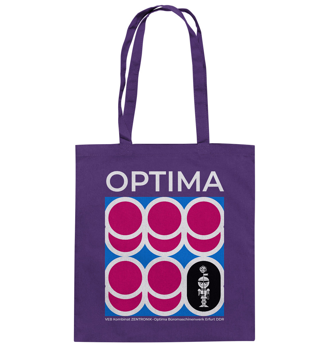 DDR Ostalgie Baumwolltasche • OPTIMA KOMBINAT ZENTRONIK ERFURT