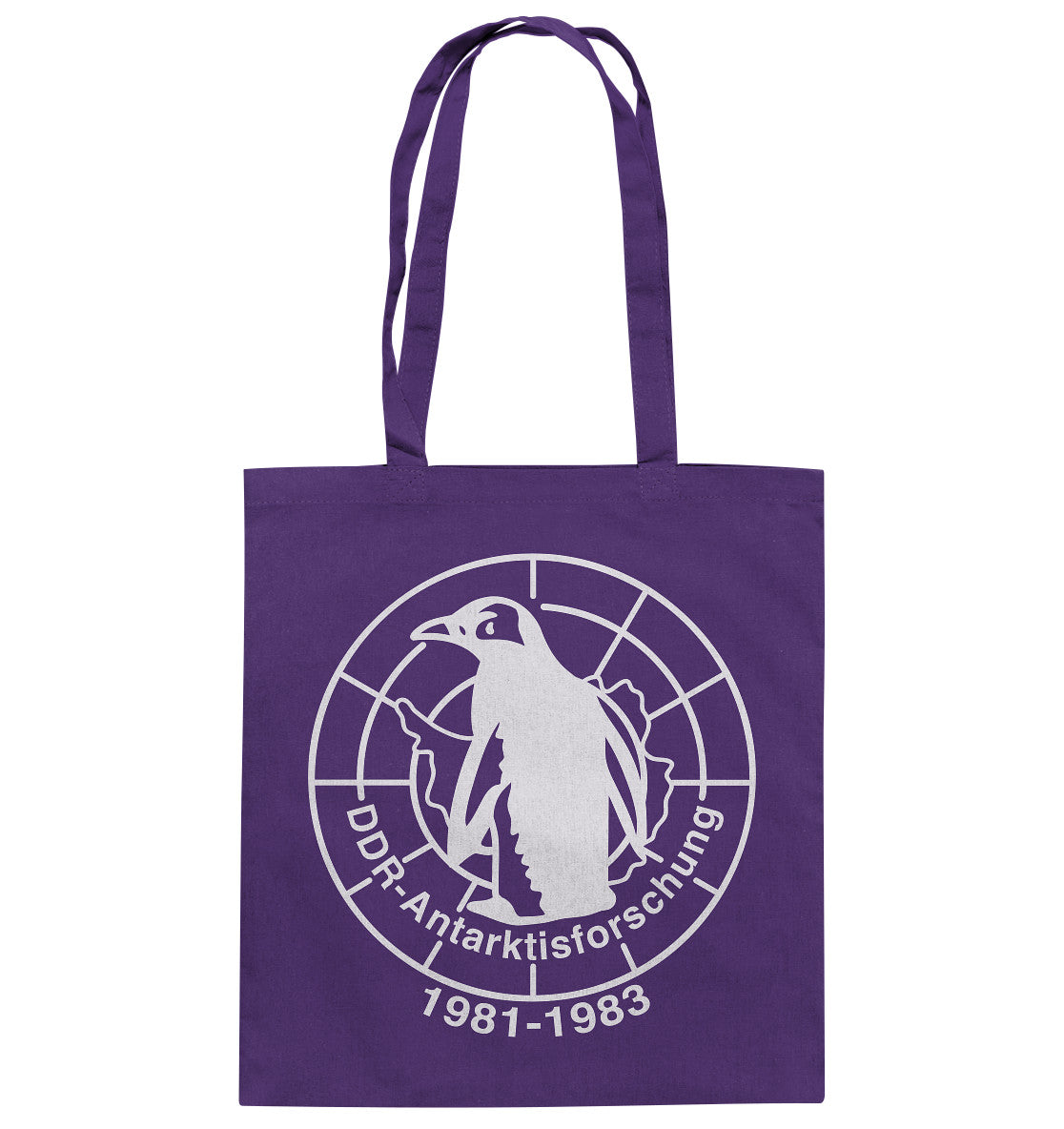 DDR Ostalgie Baumwolltasche • ANTARKTISFORSCHUNG DER DDR - 1981-1983, POSTSTEMPEL