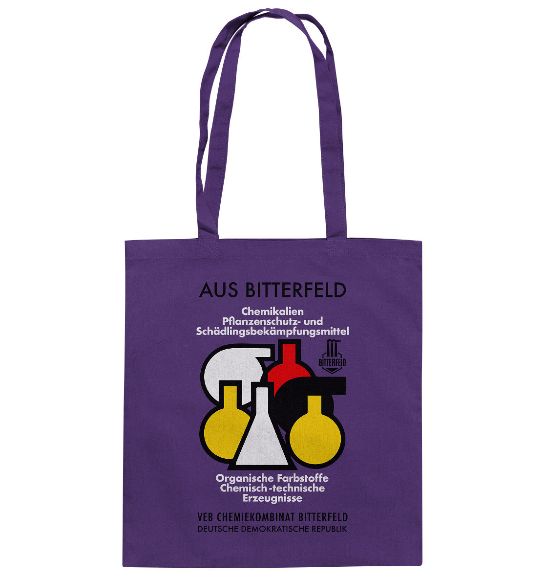 DDR Ostalgie Baumwolltasche • CHEMIKALIEN AUS BITTERFELD