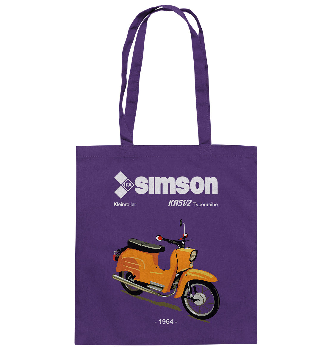 DDR Ostalgie Baumwolltasche • SIMSON SCHWALBE KR51-2 (ORIGINALPROSPEKT 1964)