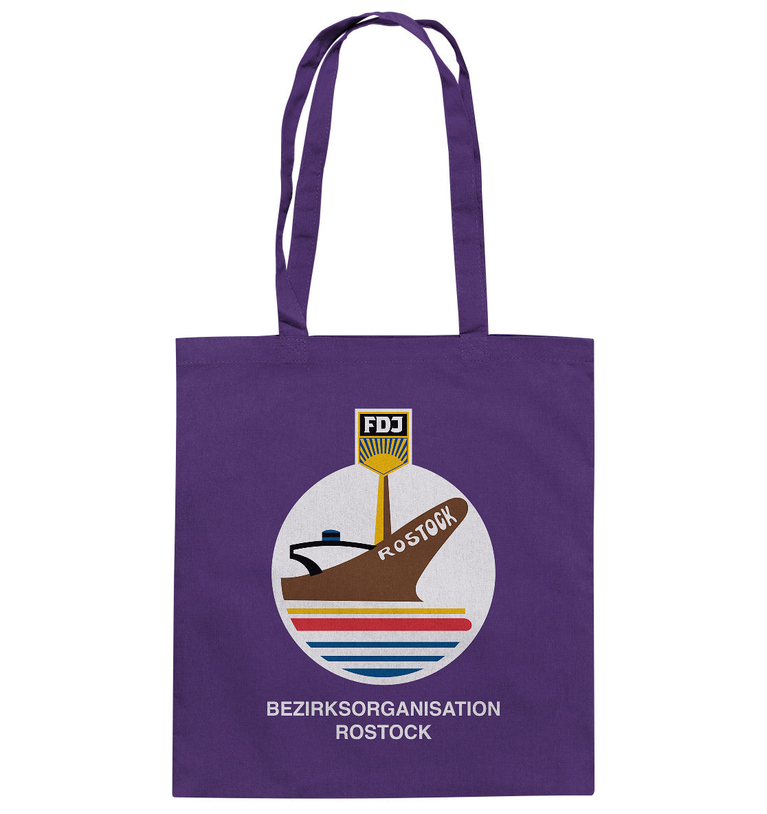 DDR Ostalgie Baumwolltasche • FDJ BEZIRKSORGANISATION ROSTOCK