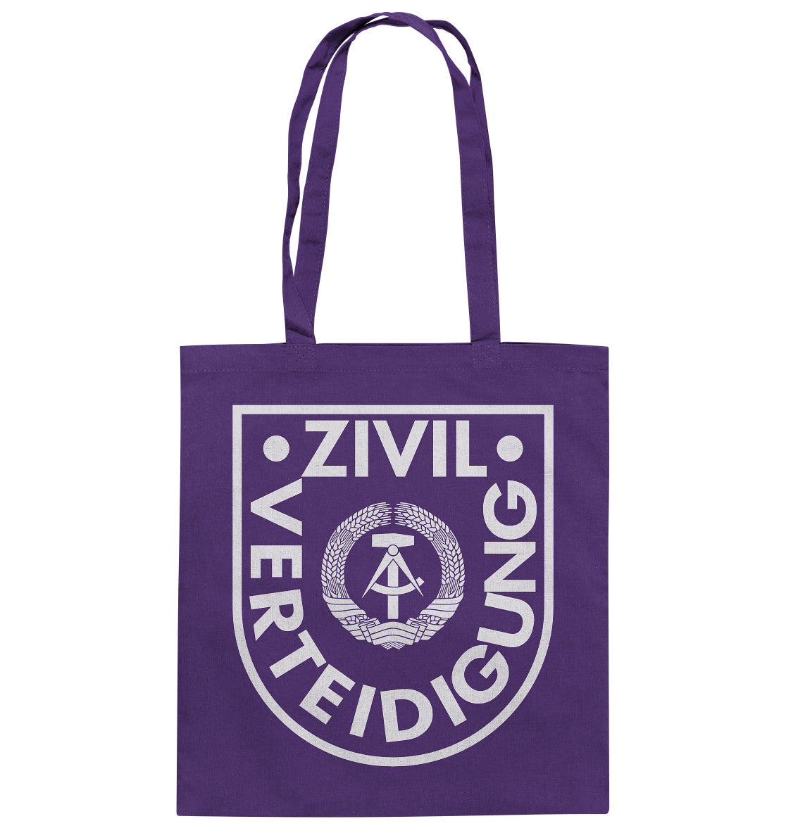 DDR Ostalgie Baumwolltasche • DDR ZIVILVERTEIDIGUNG - BRUSTBADGE