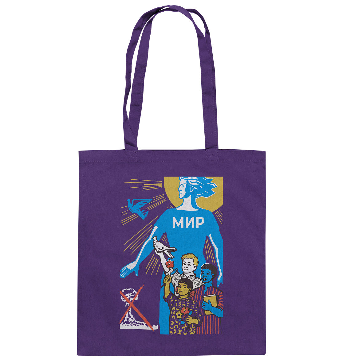 DDR Ostalgie Baumwolltasche • MIR - FRIEDEN (ORIGINAL-PLAKAT)