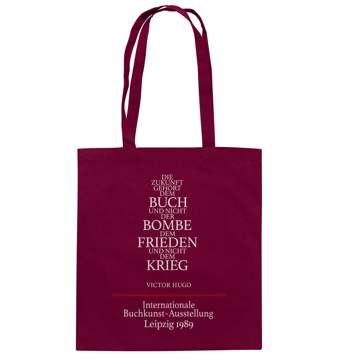 DDR Ostalgie Baumwolltasche • BUCHKUNST-AUSSTELLUNG LEIPZIG 1989
