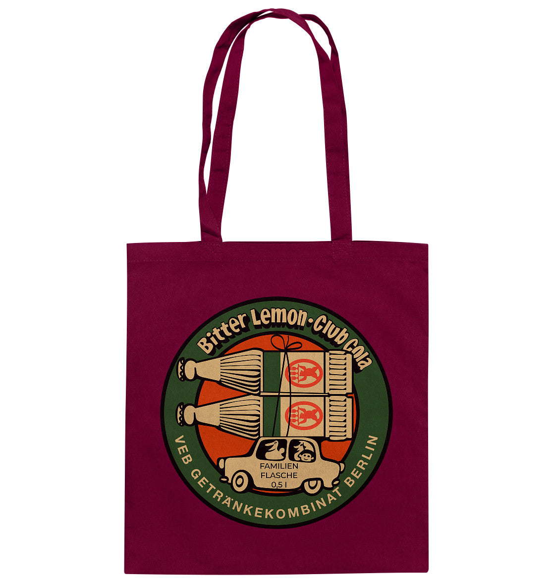 DDR Ostalgie Baumwolltasche • BITTER LEMON CLUB COLA