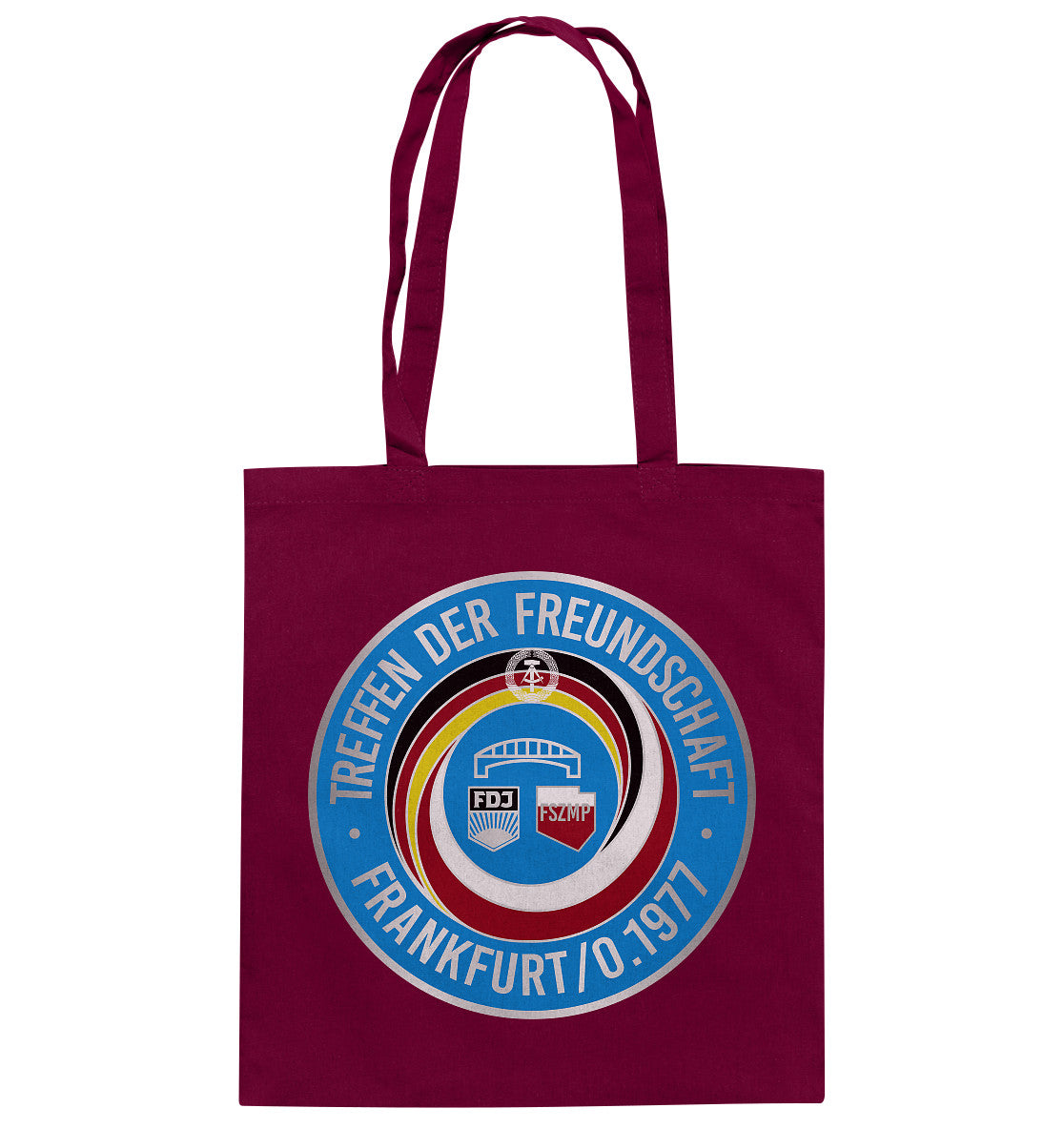 DDR Ostalgie Baumwolltasche • TREFFEN DER FREUNDSCHAFT - JUGEND DER DDR & VR POLEN 1977