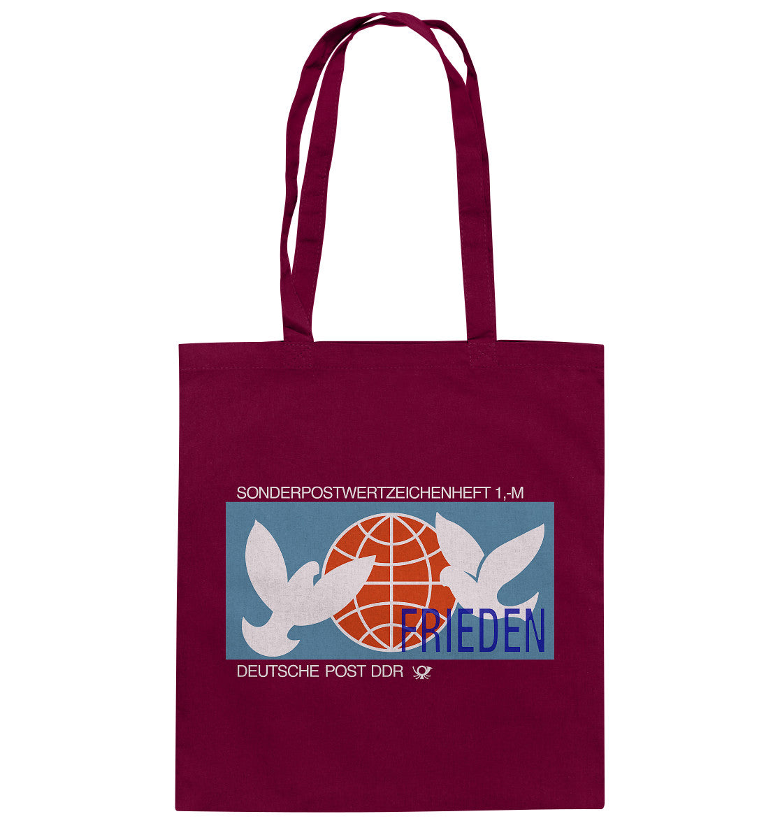 DDR Ostalgie Baumwolltasche • SONDERMARKE FRIEDEN - DDR